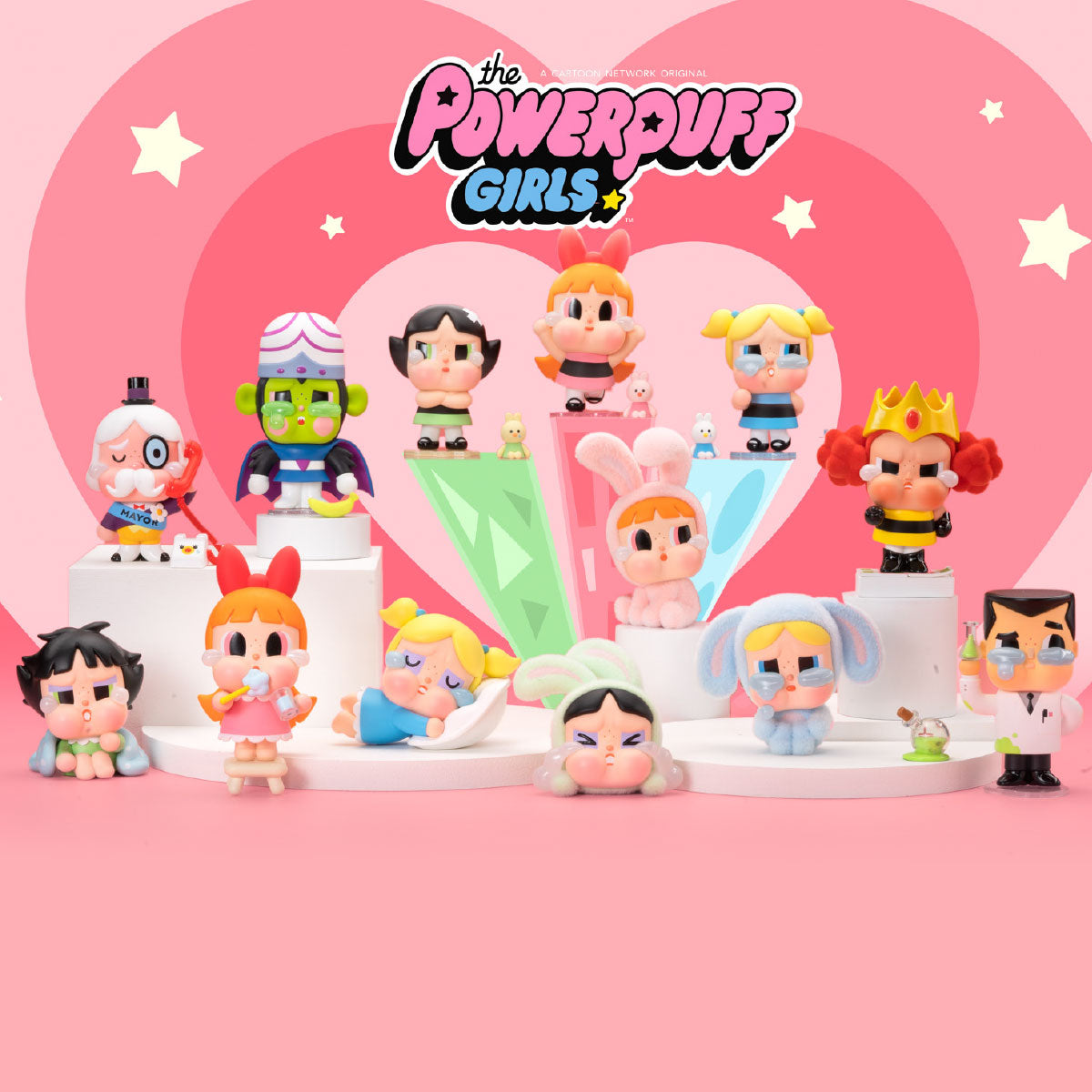 Authentic POP MART CRYBABY × Powerpuff Girls Series Figures BLIND
