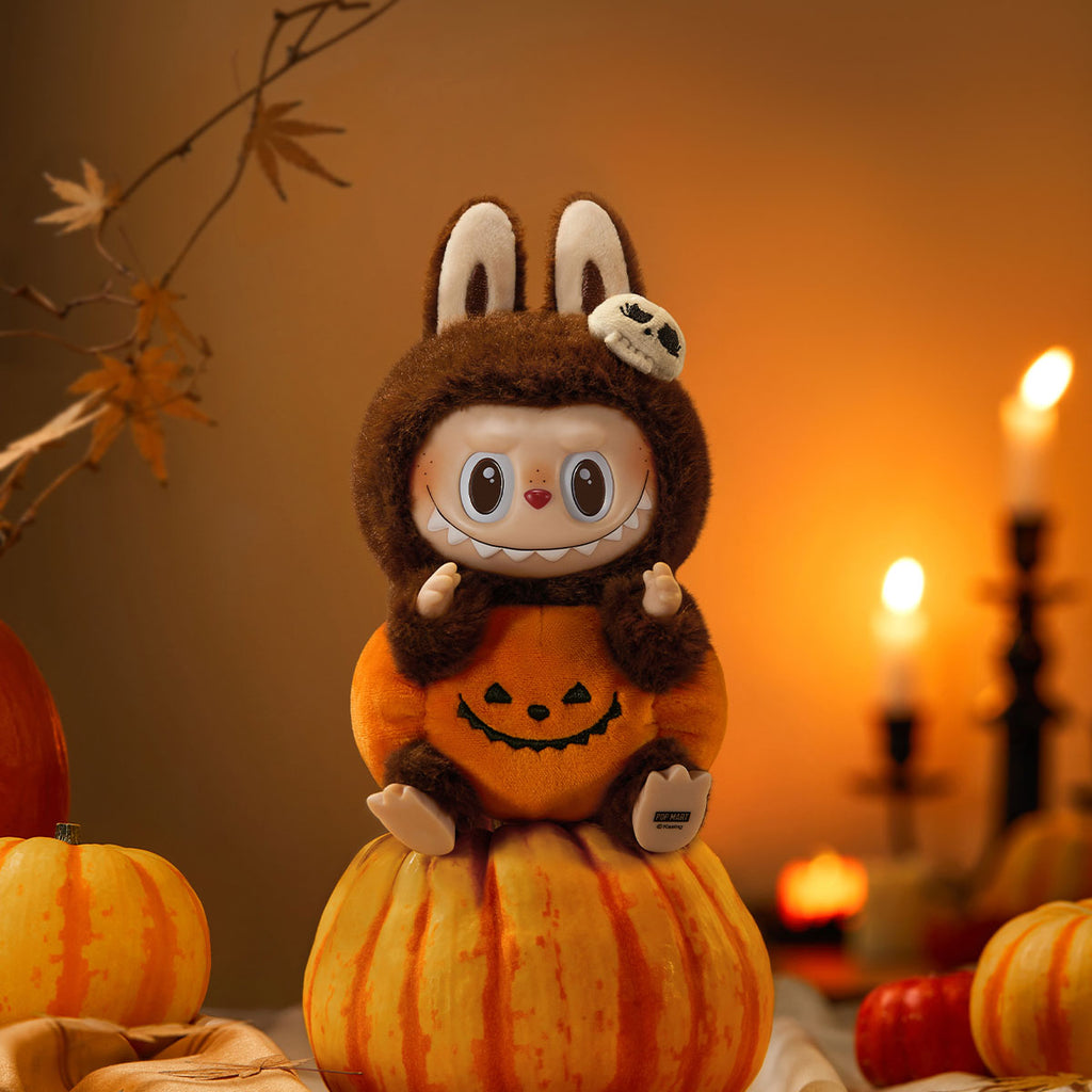 Authentic Happy Halloween Party Series-Sitting Pumpkin Vinyl Plush Pendant