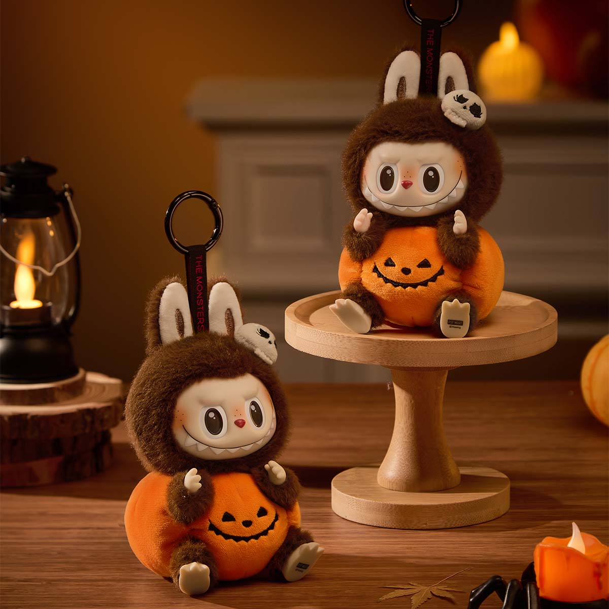 Authentic Happy Halloween Party Series-Sitting Pumpkin Vinyl Plush Pendant