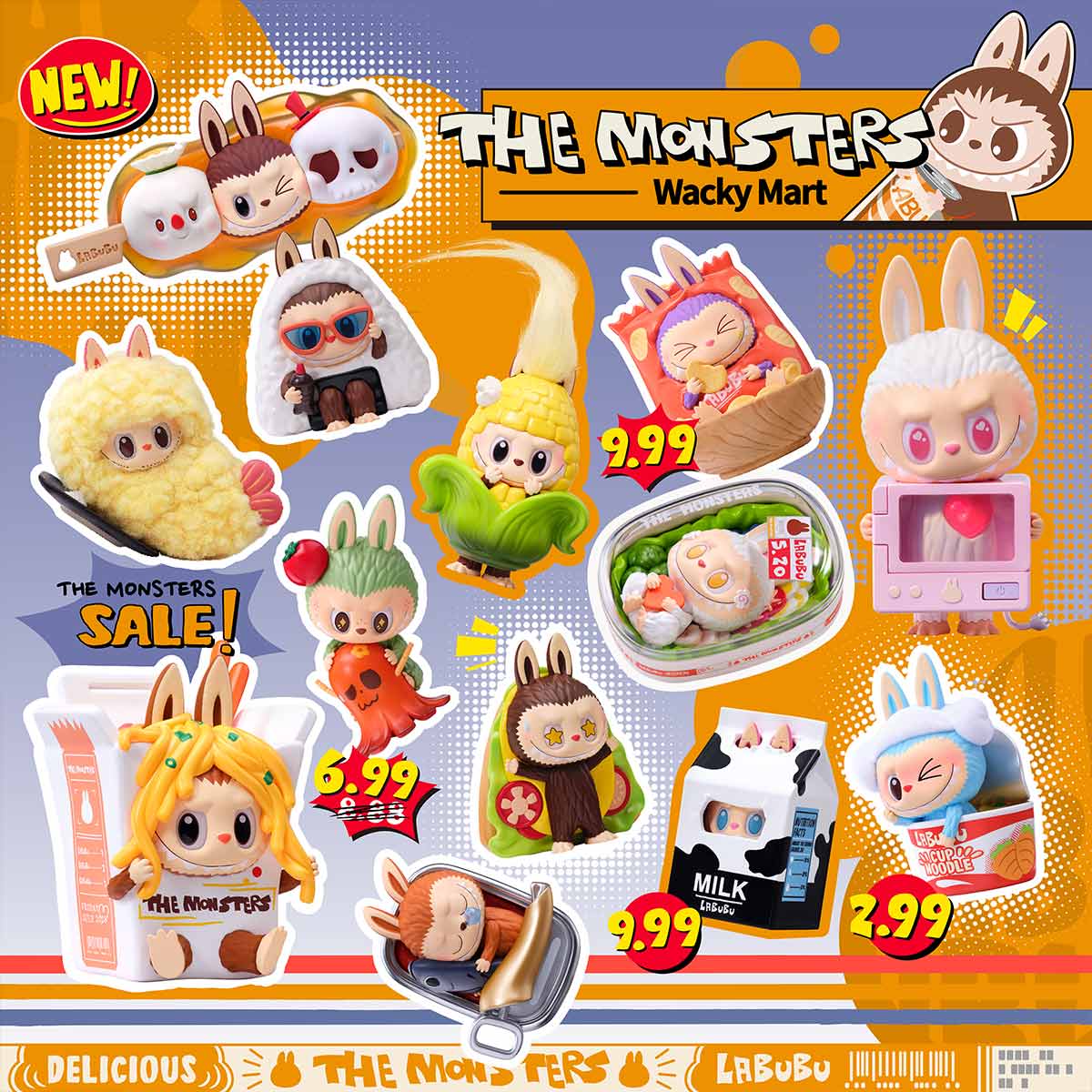 Authentic THE MONSTERS Wacky Mart Series Figures