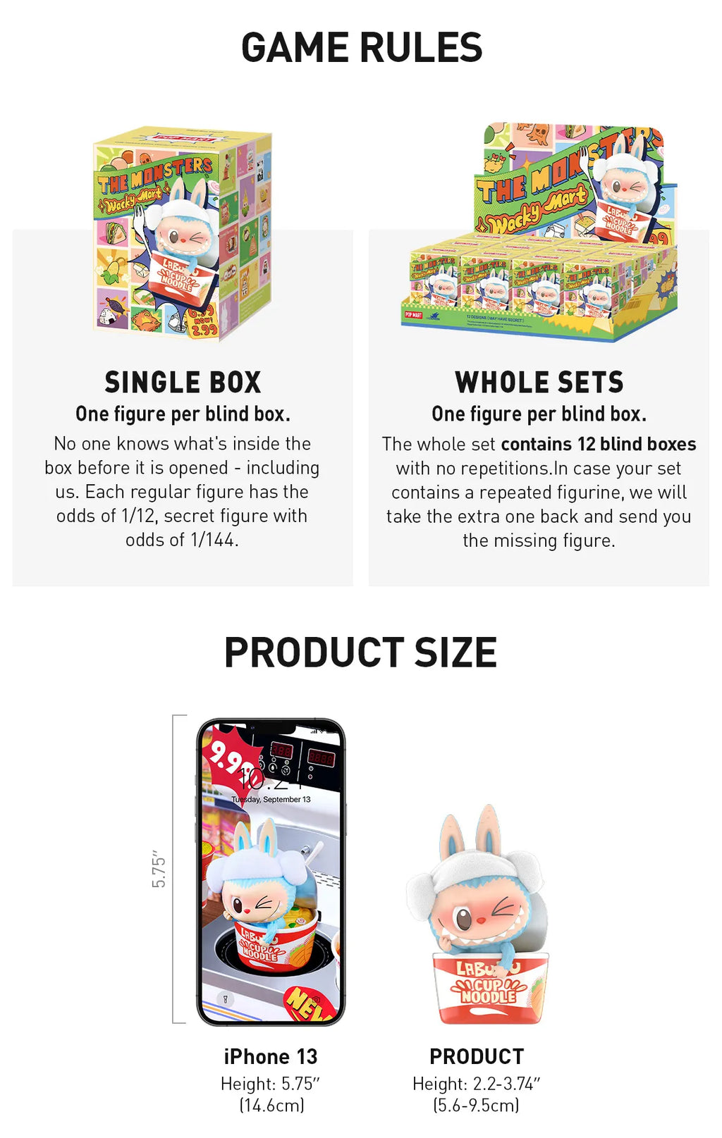 Authentic THE MONSTERS Wacky Mart Series Figures