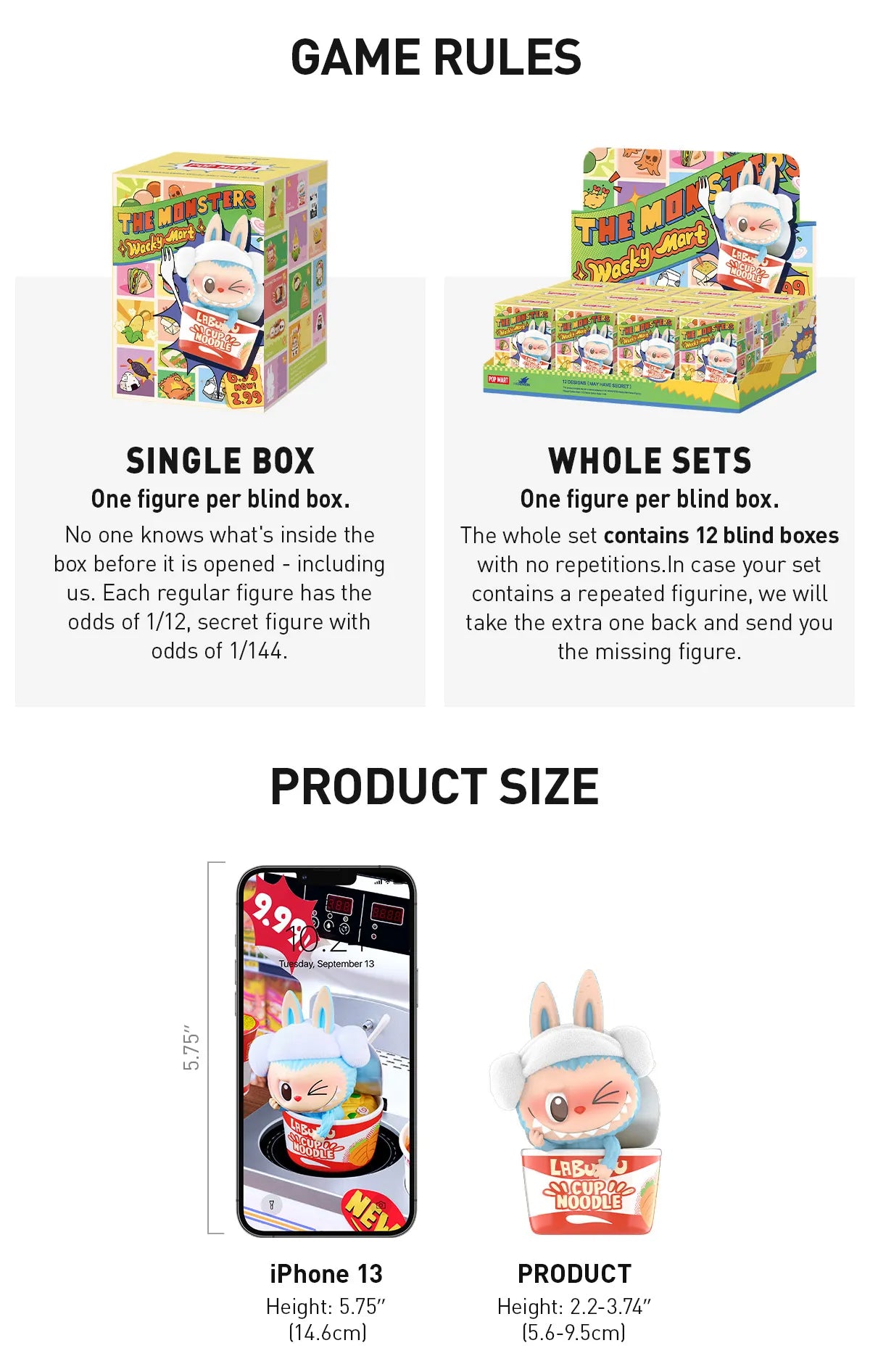 Authentic THE MONSTERS Wacky Mart Series Figures