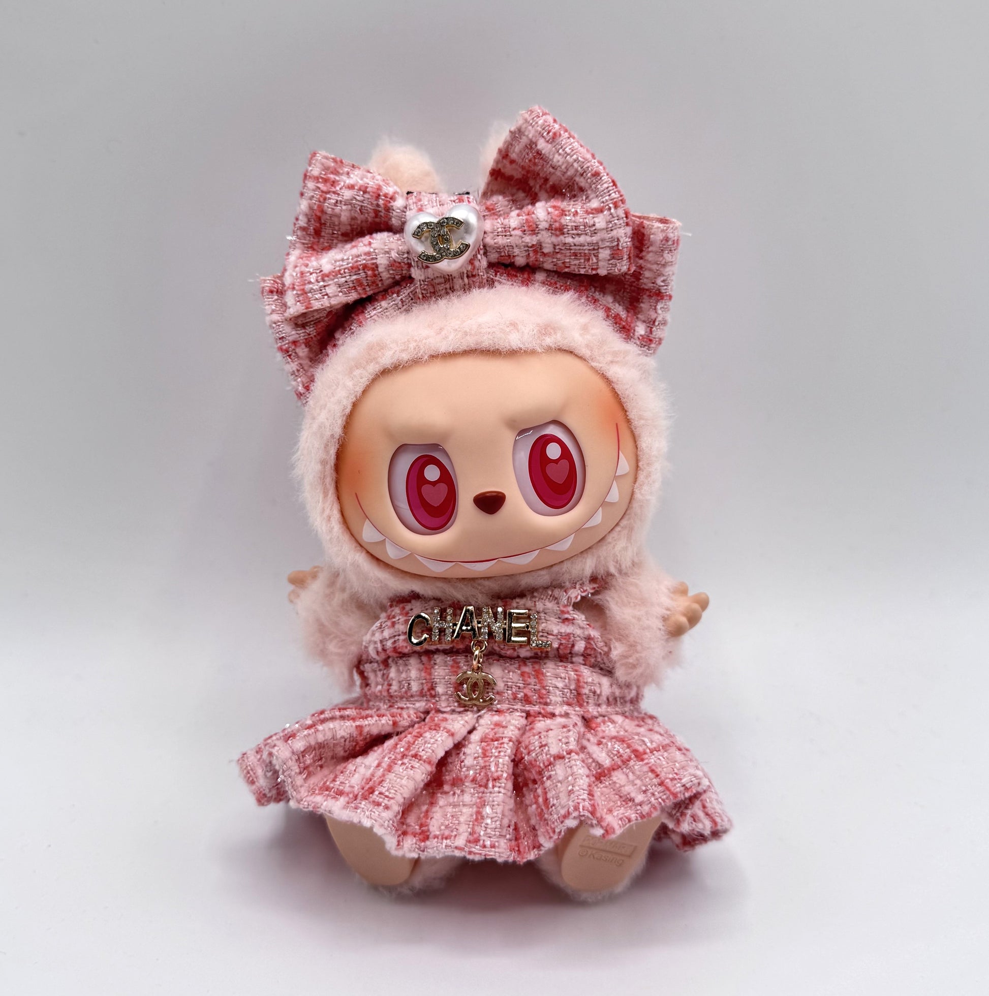 Labubu Pink Tweed Dress