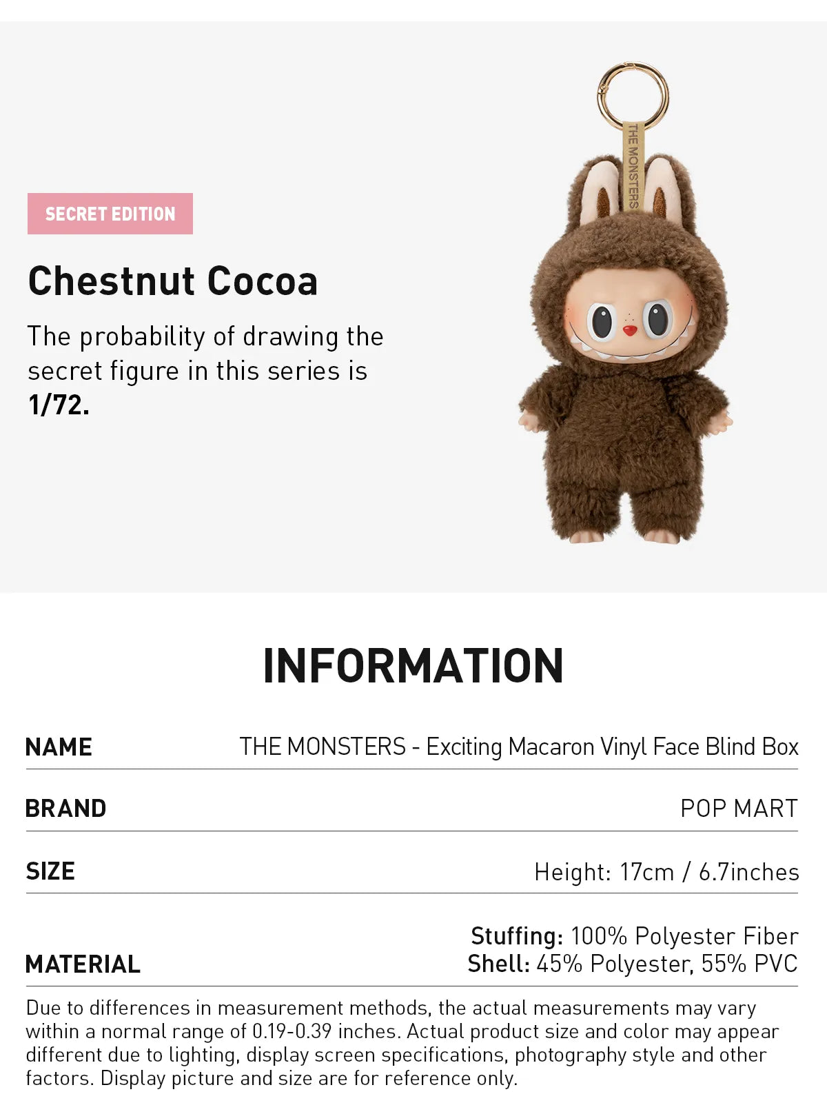 Secret Edition-AUTHENTIC POP MART LABUBU The Monsters Tasty Macarons Chestnut Cocoa (Secret)