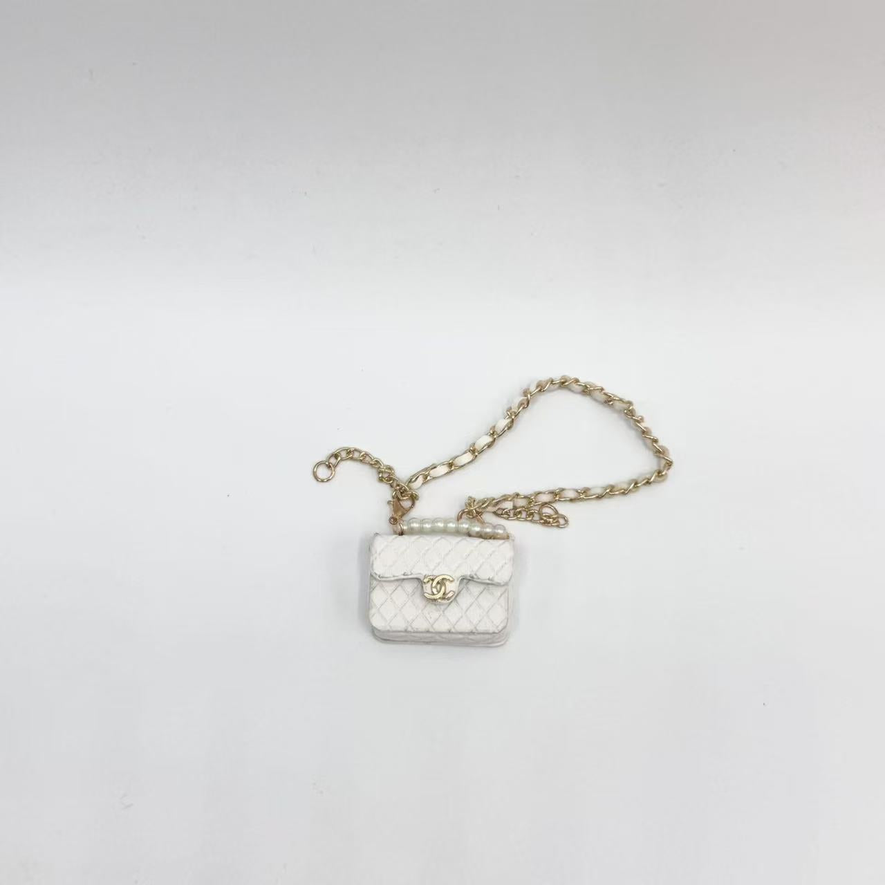 Labubu White Chanel Purse & Elegant Outfit Set (Doll Not Included)