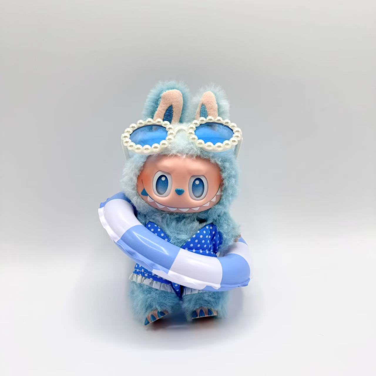 Labubu Blue bikini outfit