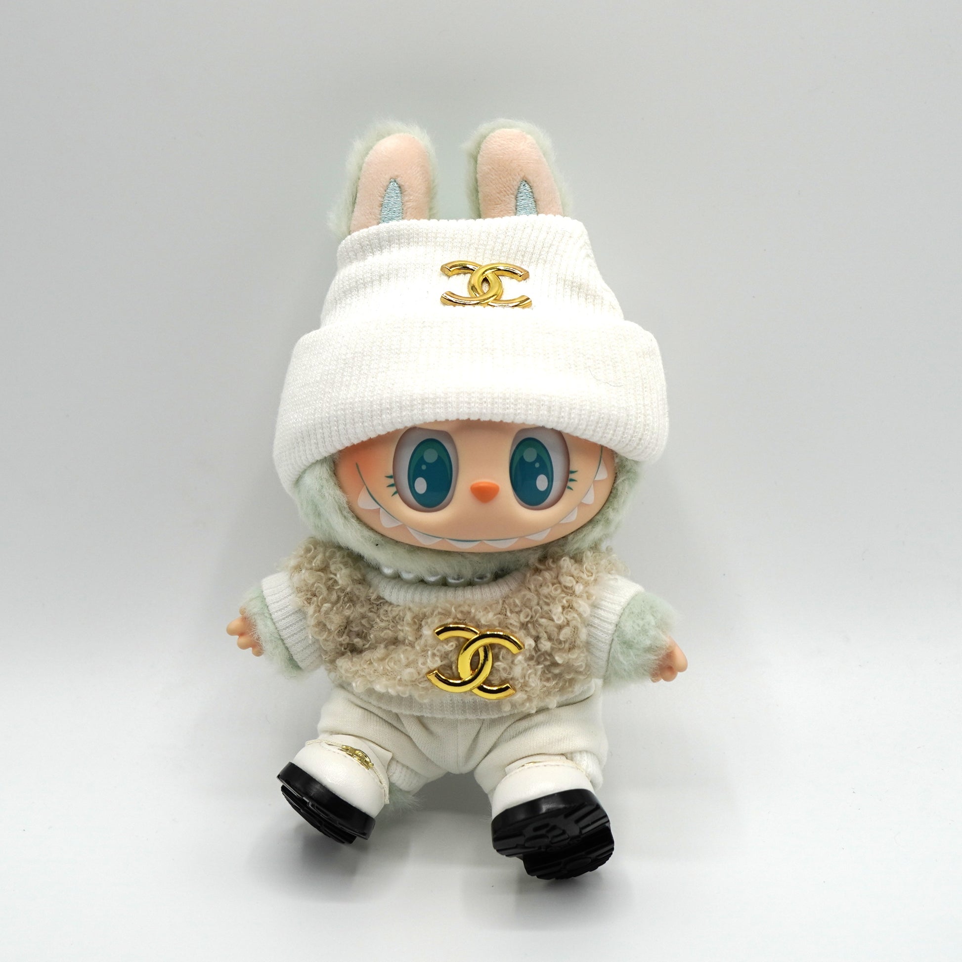 Labubu White Chanel Sweater Overall