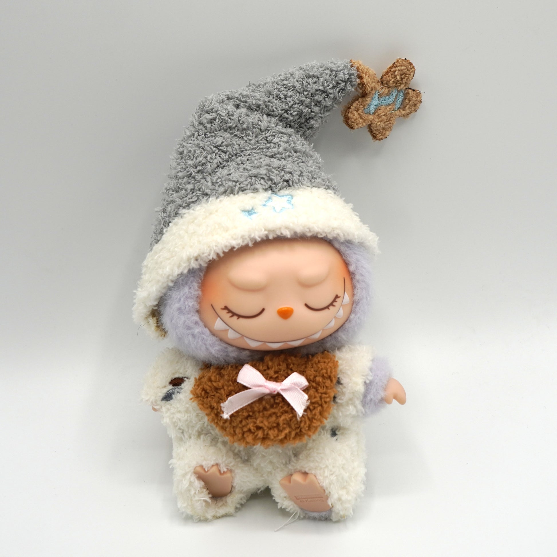 Labubu Star Outfit – Cute Grey White Moon Hat Costume