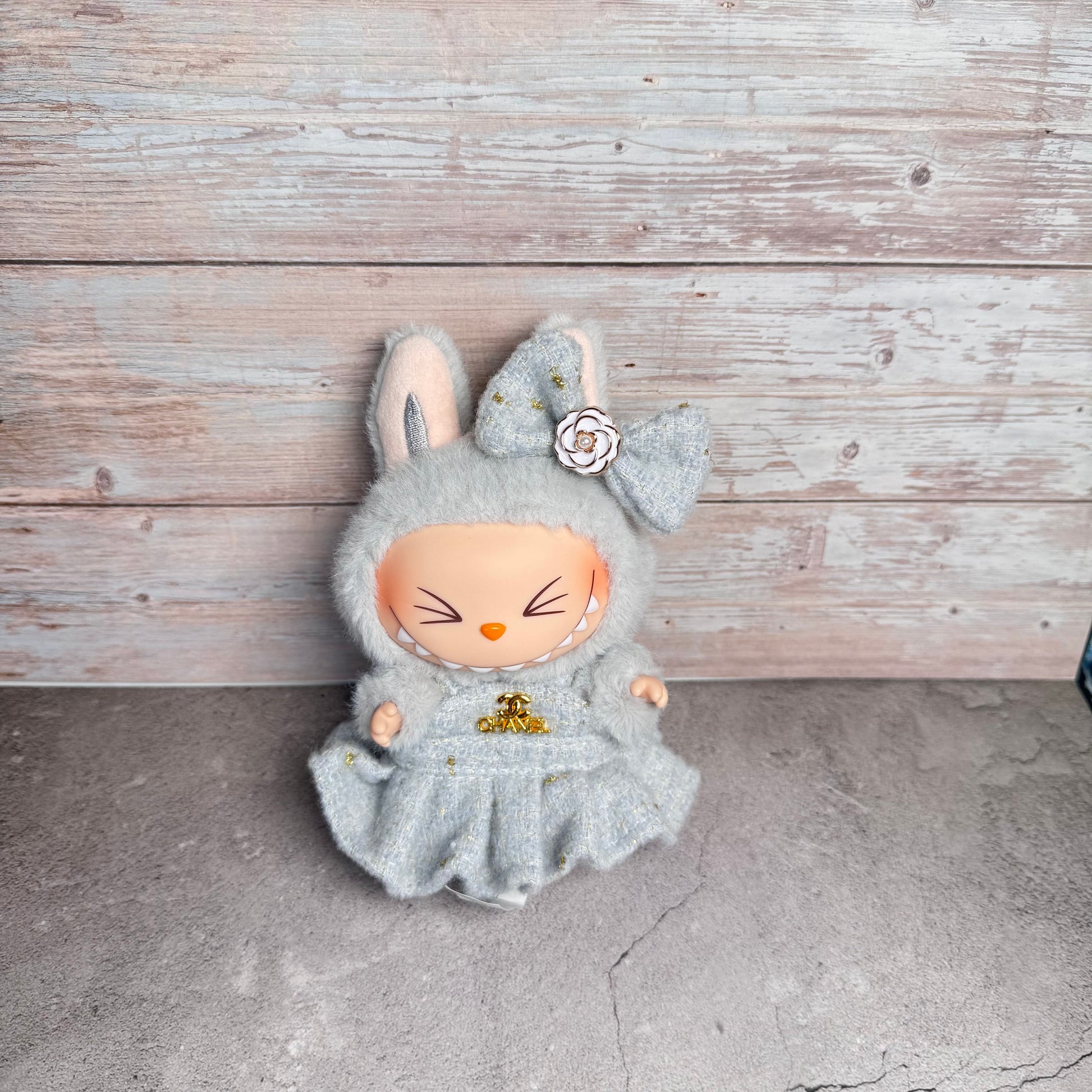 Labubu Grey Chanel Dress Overall