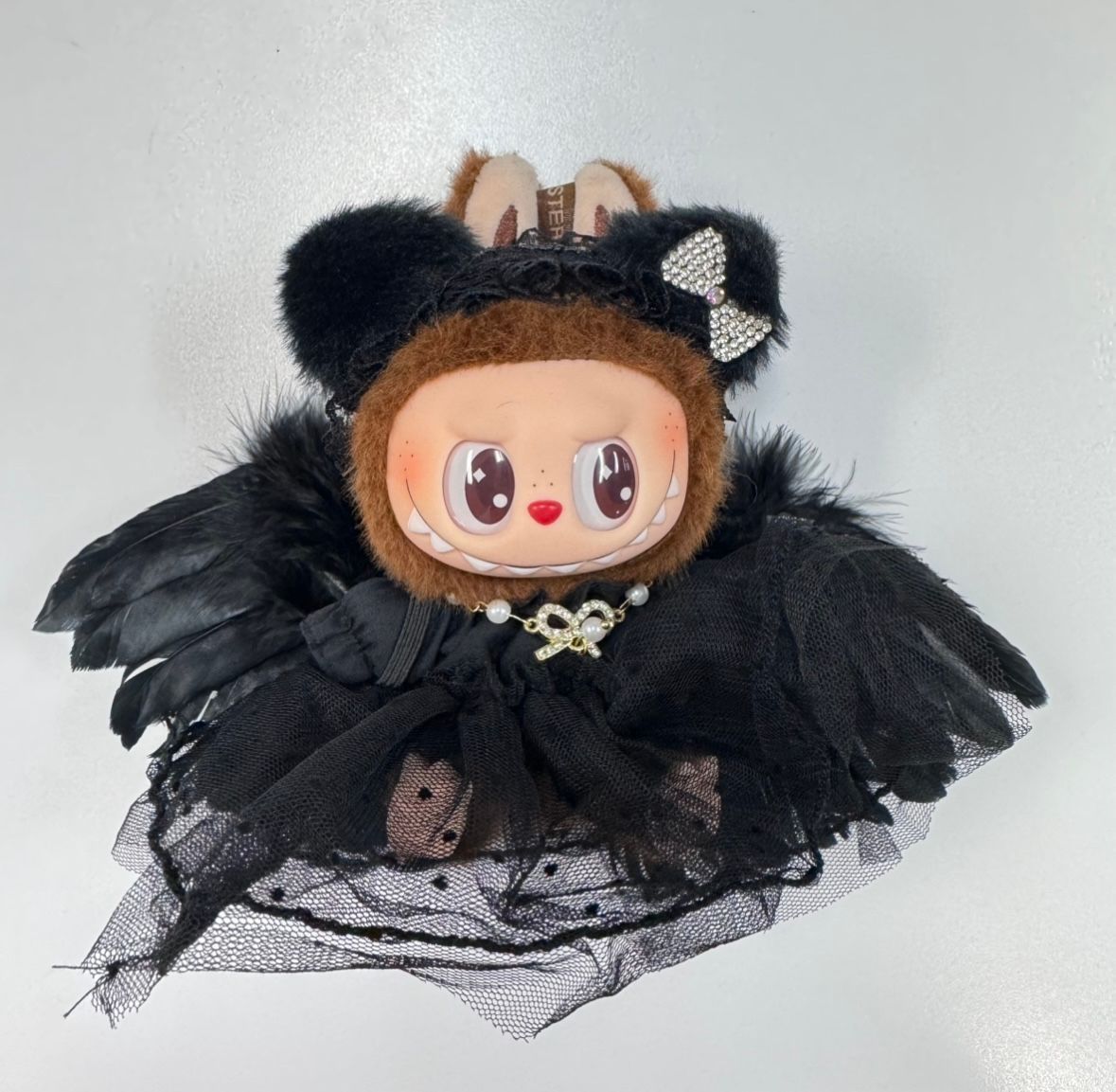 Labubu Black Angel Set – Gothic Doll Outfit 