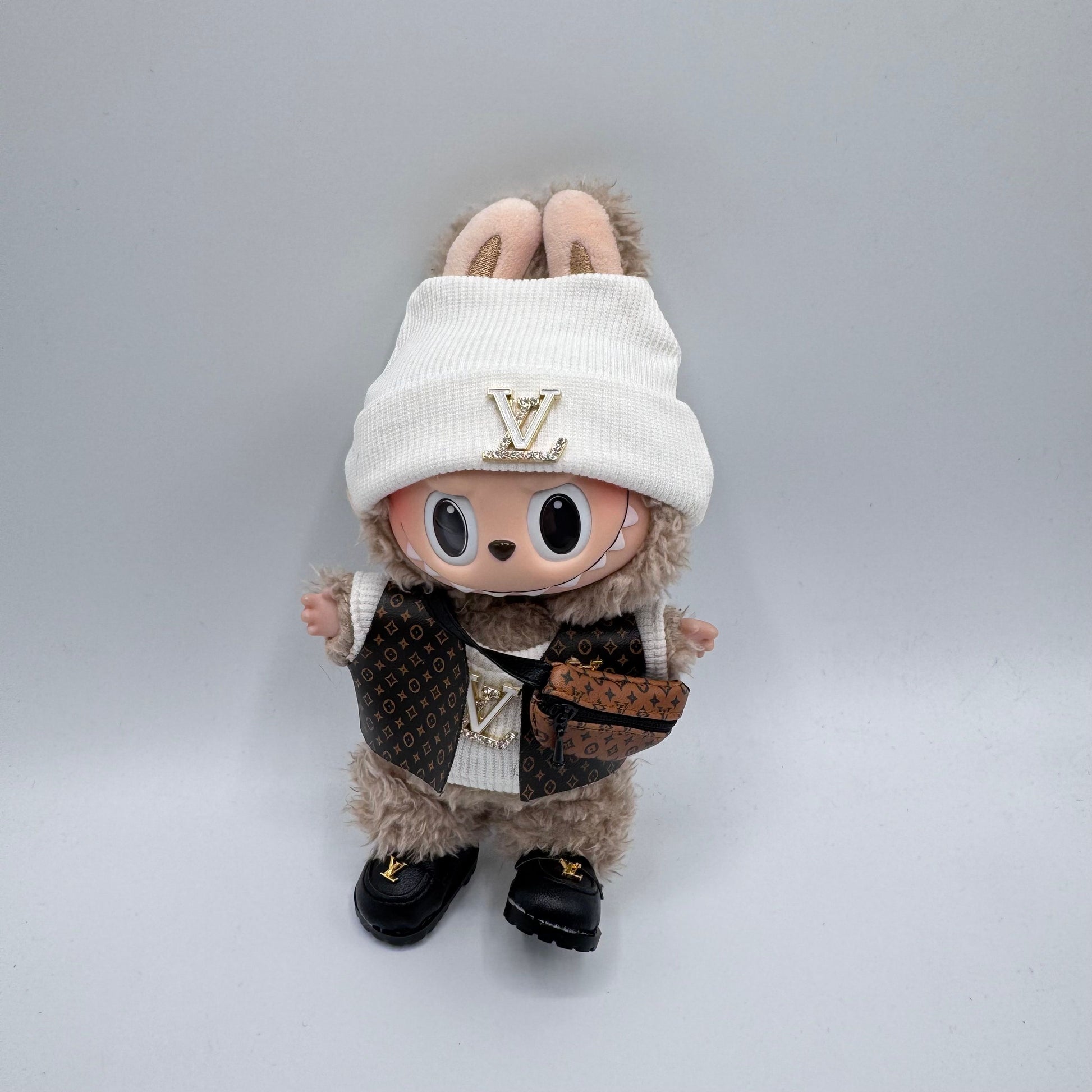 Labubu in brown LV outfit full set 