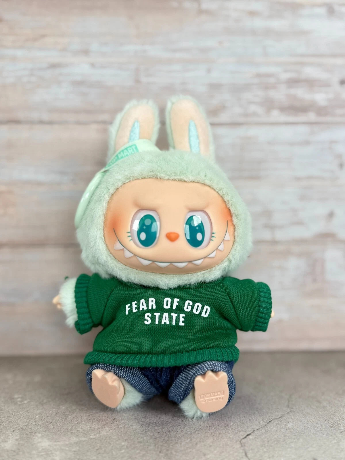 Labubu Doll Clothing Outfit Set - Green FOG -Inspired 2-Piece Hoodie & Shorts