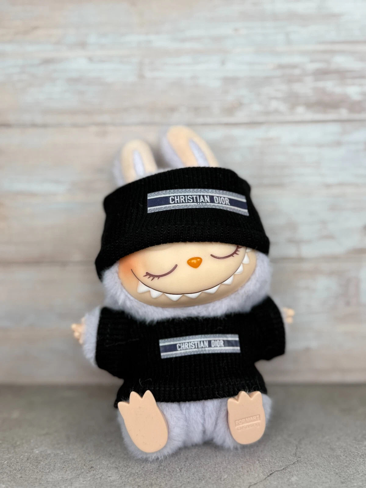 labubu clothing christian dior beanie set